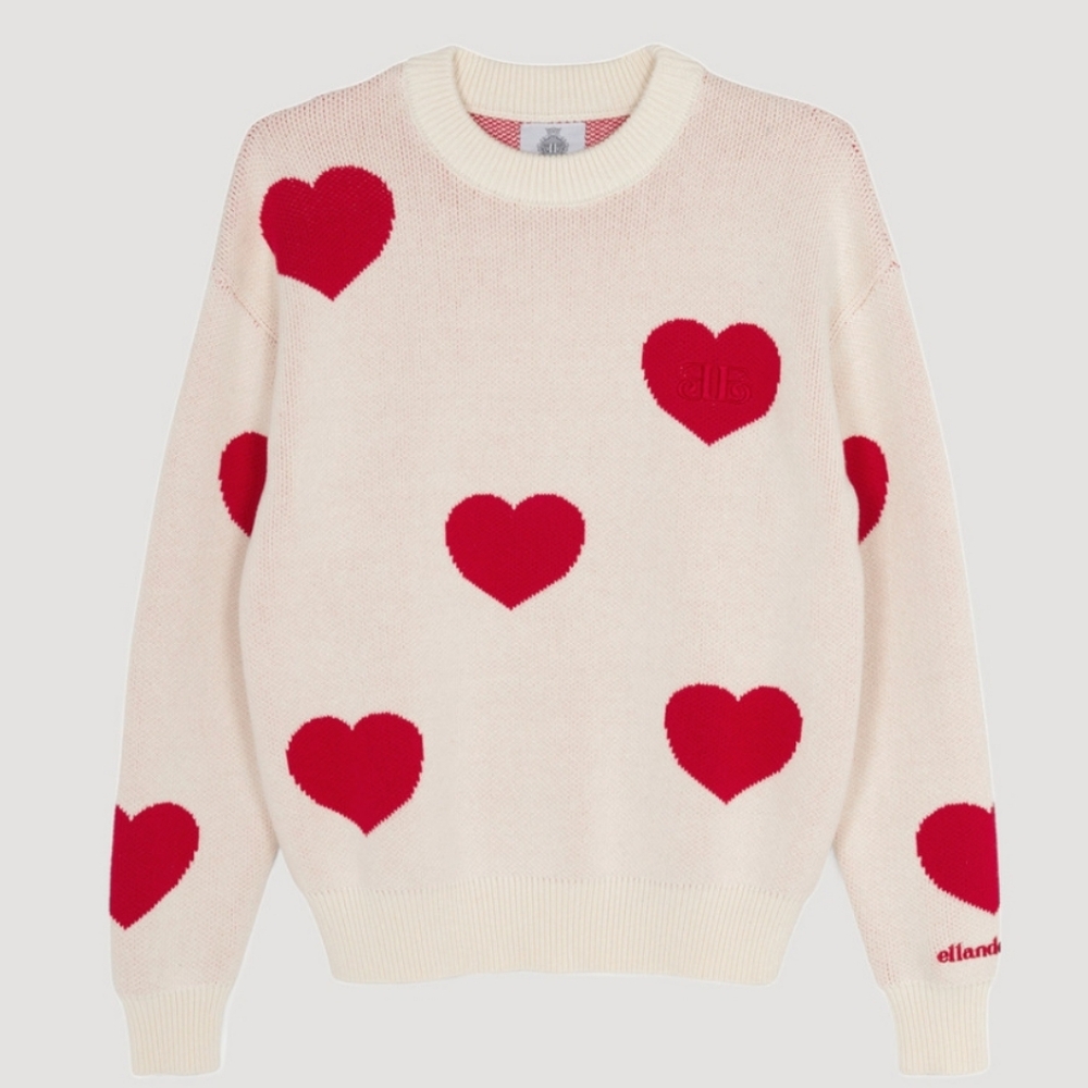 NWT Ellandemm All Hearts Sweater, Size S/M - Picture 5 of 17